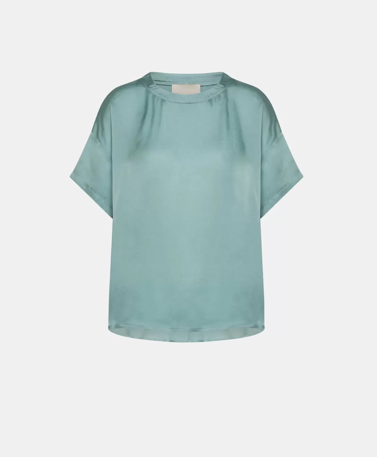 Fashion Alonso Effen Zijden Blouse - Cerulean Vrouwen Bloesjes En Overhemden