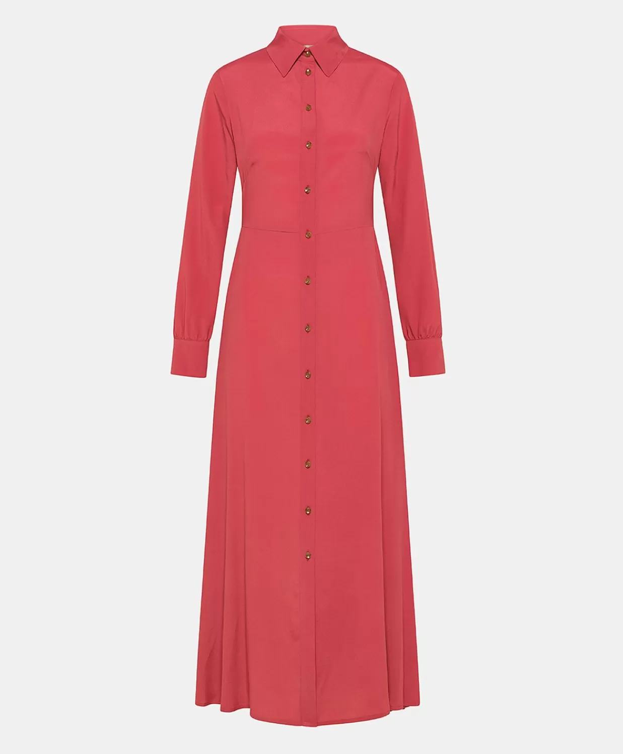 Clearance Bethany-Jurk Van Effen Zijdeacetaat - Amarant Vrouwen Kleren