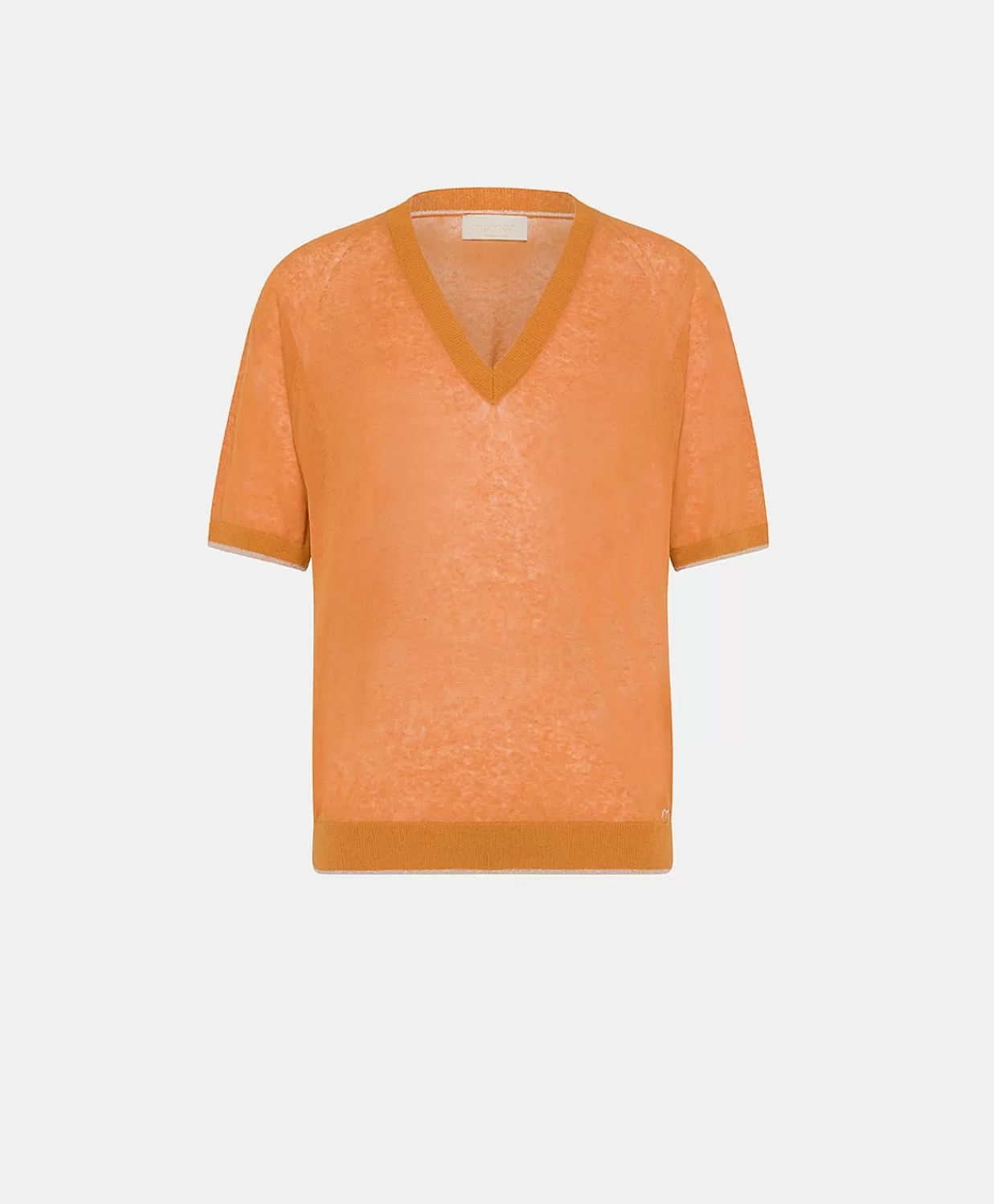 Shop Edie Linnen Trui - Oranje Vrouwen Gebreide Kleding