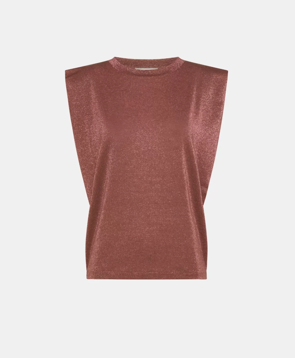 Best Enna T-Shirt In Jersey Lurex - Terracotta Vrouwen T-Shirts En Tops