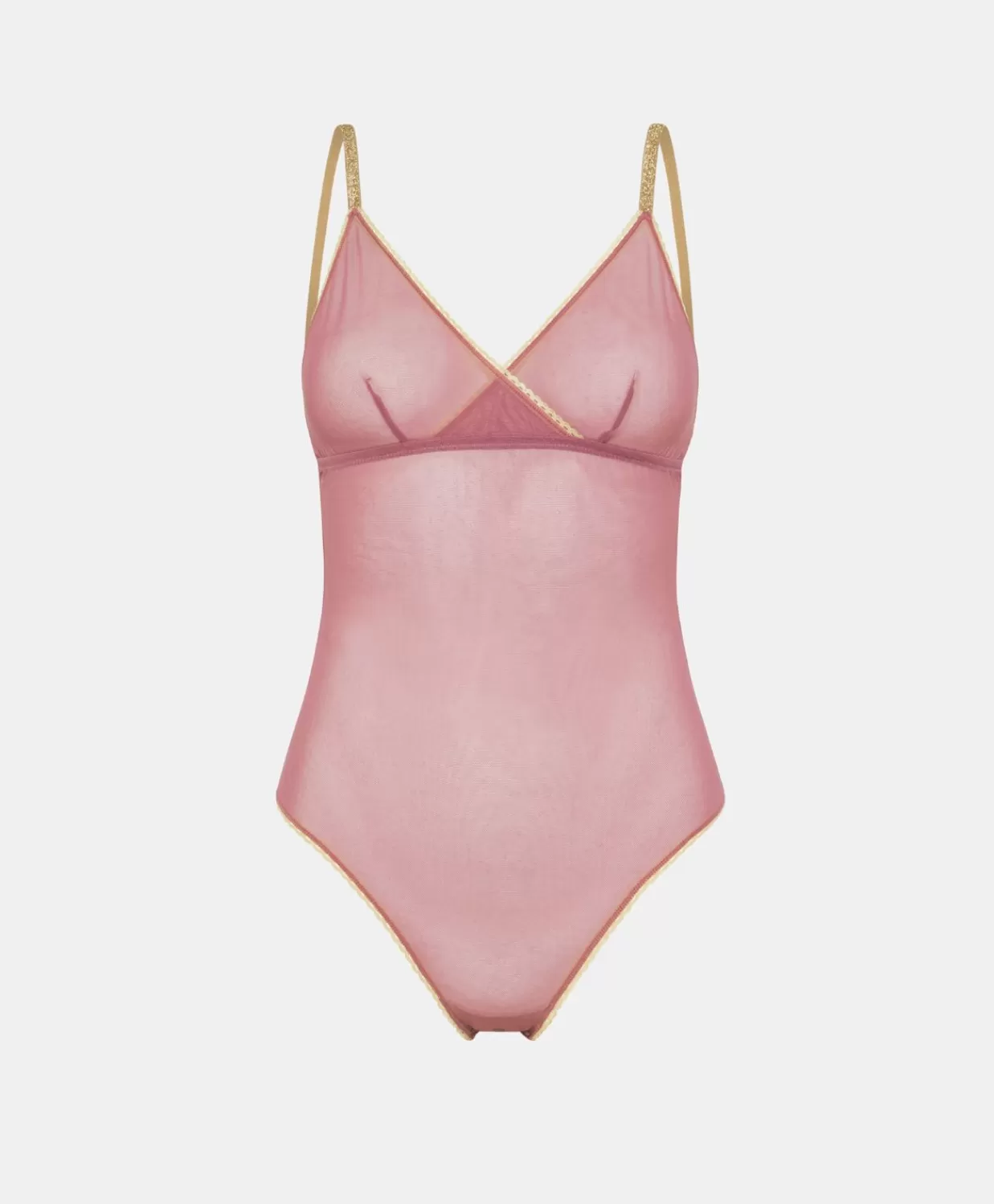 Sale Gescheurde Tule Bodysuit - Antiek Roze Vrouwen Body'S En Trainingspakken