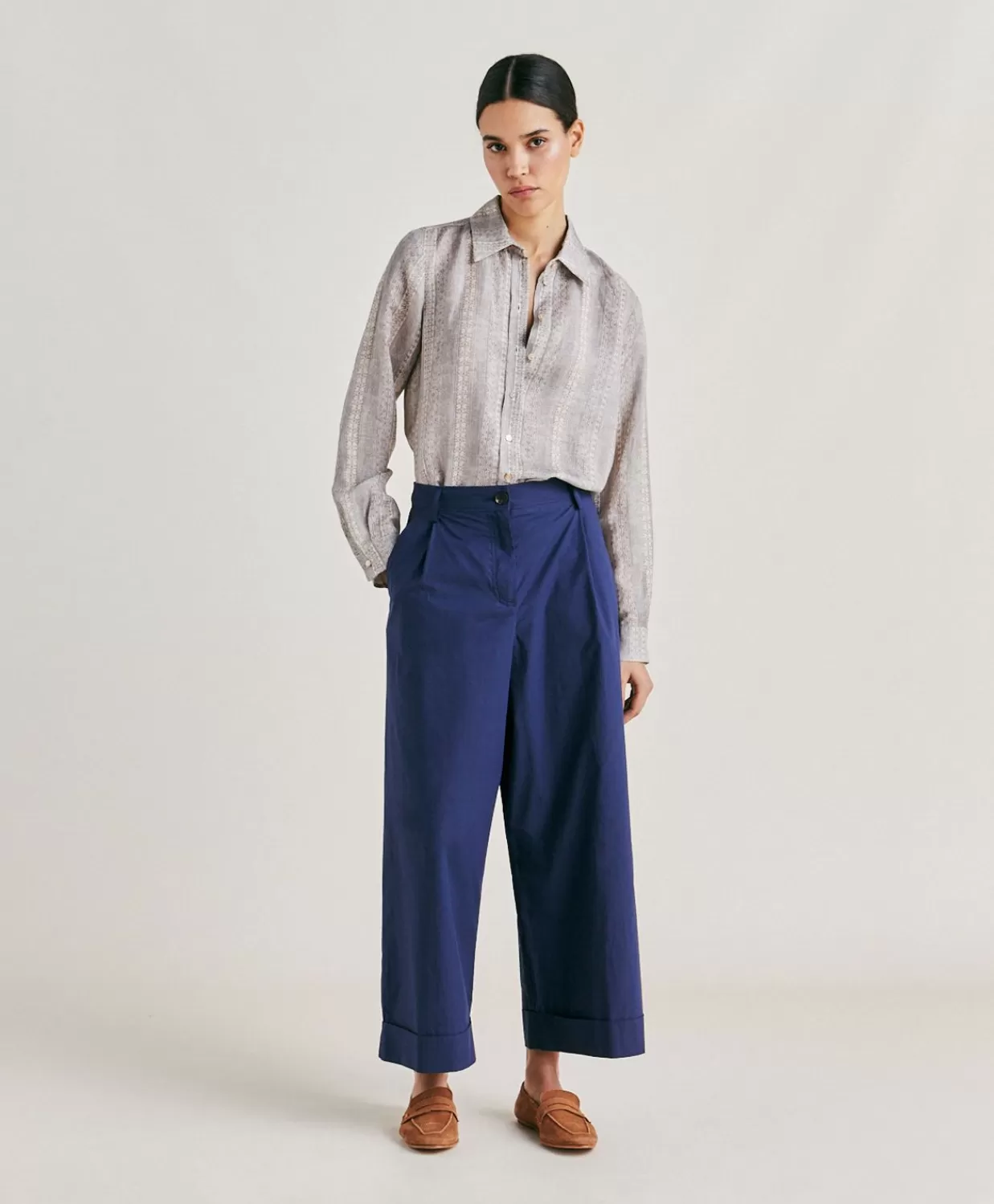 New Grecale Poplin Broek - Blauw Vrouwen Broeken En Korte Broeken