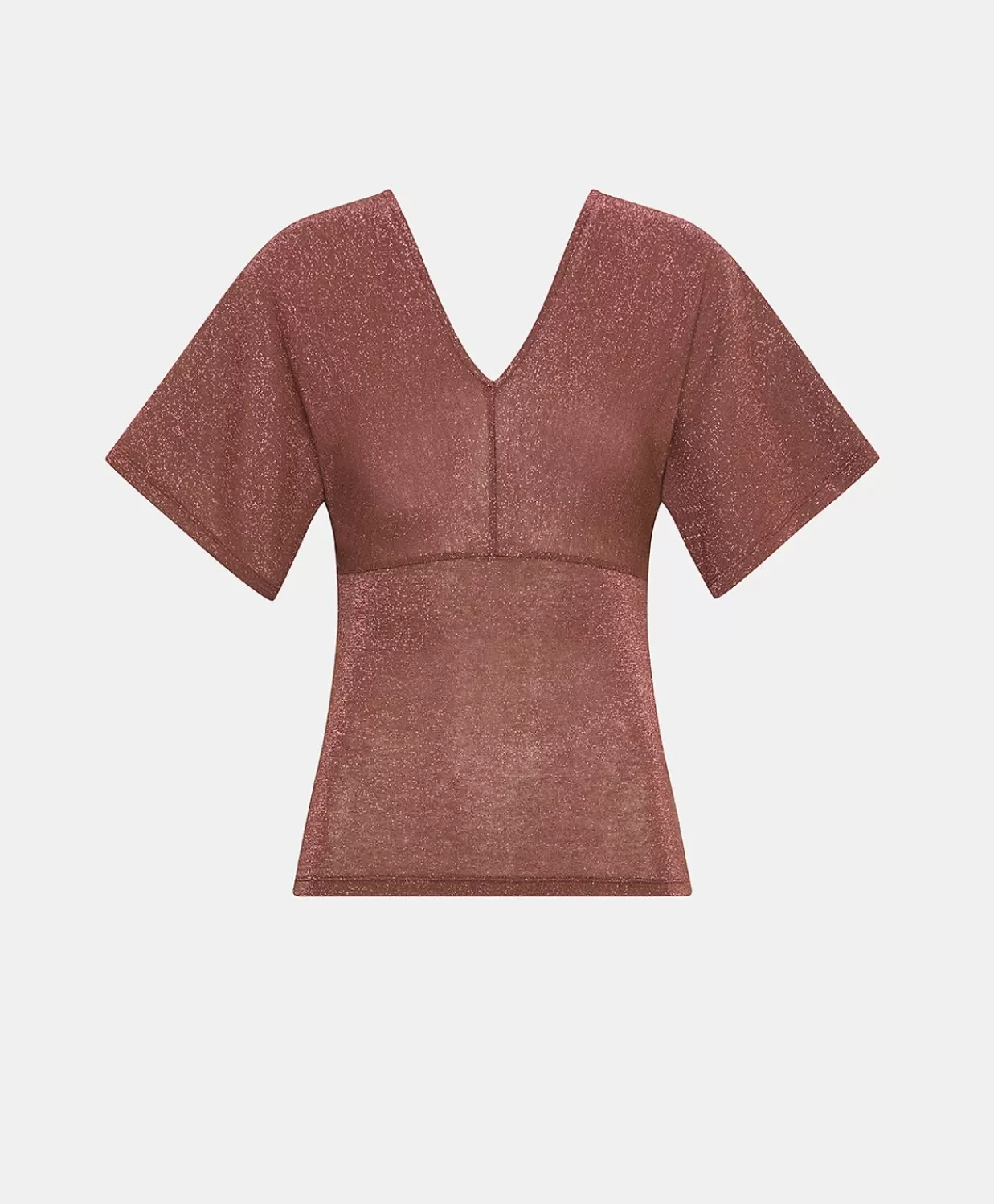 Cheap Milly Lurex Jersey T-Shirt - Terracotta Vrouwen T-Shirts En Tops