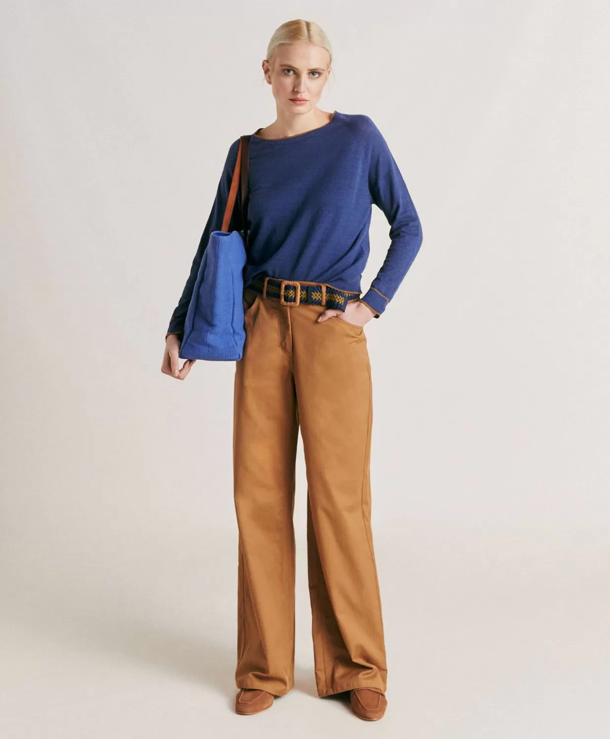 Hot Olivina Gabardine Broek - Karamel Vrouwen Broeken En Korte Broeken